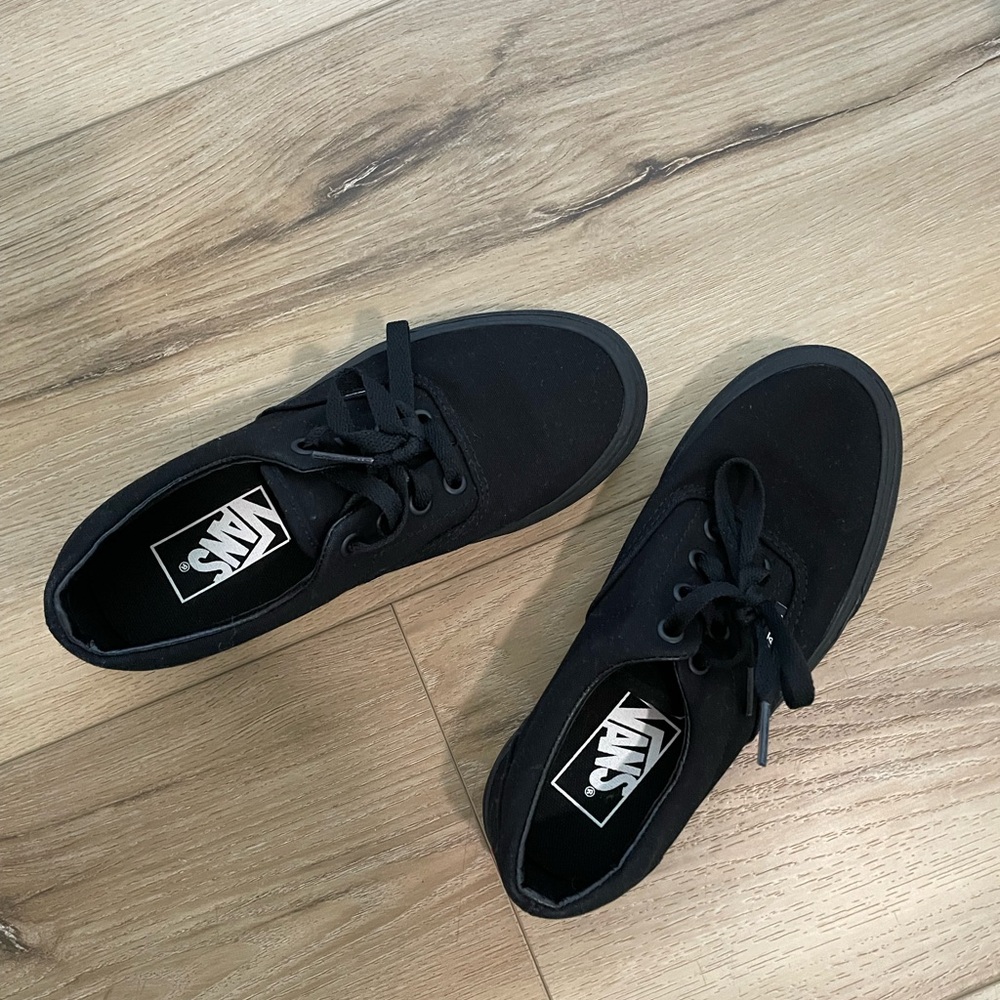 Vans All-Black Canvas Shoes